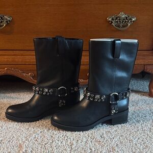 White House Black Market Biker Boots 7m Leather Brand new. No box